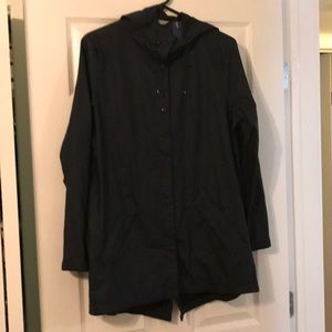 Navy Cole Haan Rain Coat